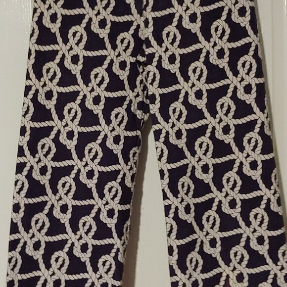Anthropologie Maeve The Colette Wide Leg Crop Pants Nautical Rope Coastal 29 - Picture 4 of 11